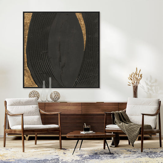 Black on Black II Framed Wall Art for Living Room, Bedroom, Hallways and Kitchen Spaces