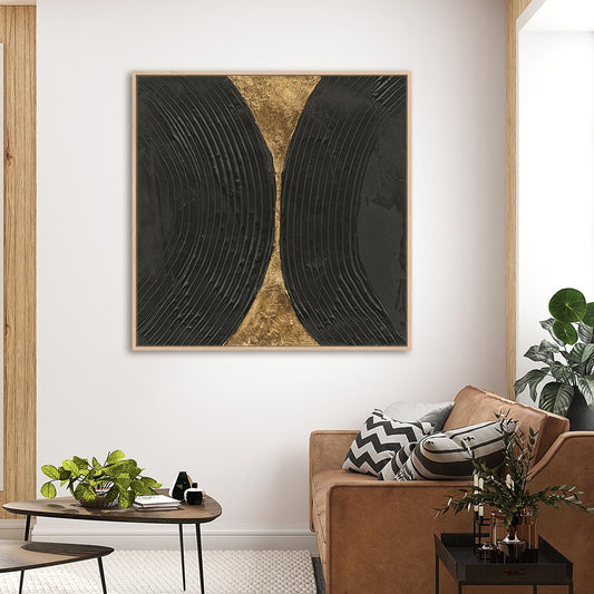 Black on Black IV Framed Wall Art for Living Room, Bedroom, Hallways and Kitchen Spaces