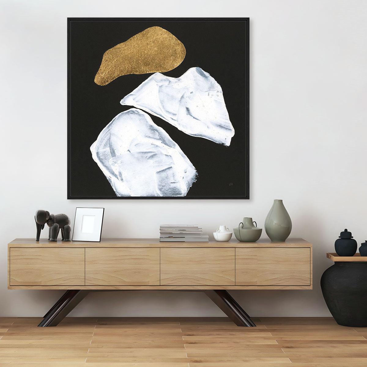 Delicate Balance II Framed Wall Art for Living Room, Bedroom, Hallways and Kitchen Spaces