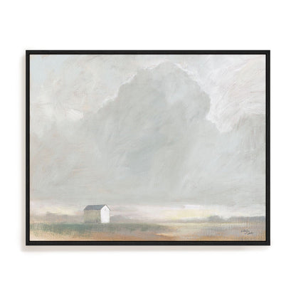 House in the Mist Art in Stretched Canvas, Framed Print Under Glass, and Gallery Wrapped Shadow Box Canvas