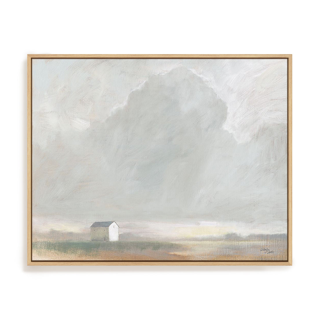 House in the Mist Art in Stretched Canvas, Framed Print Under Glass, and Gallery Wrapped Shadow Box Canvas
