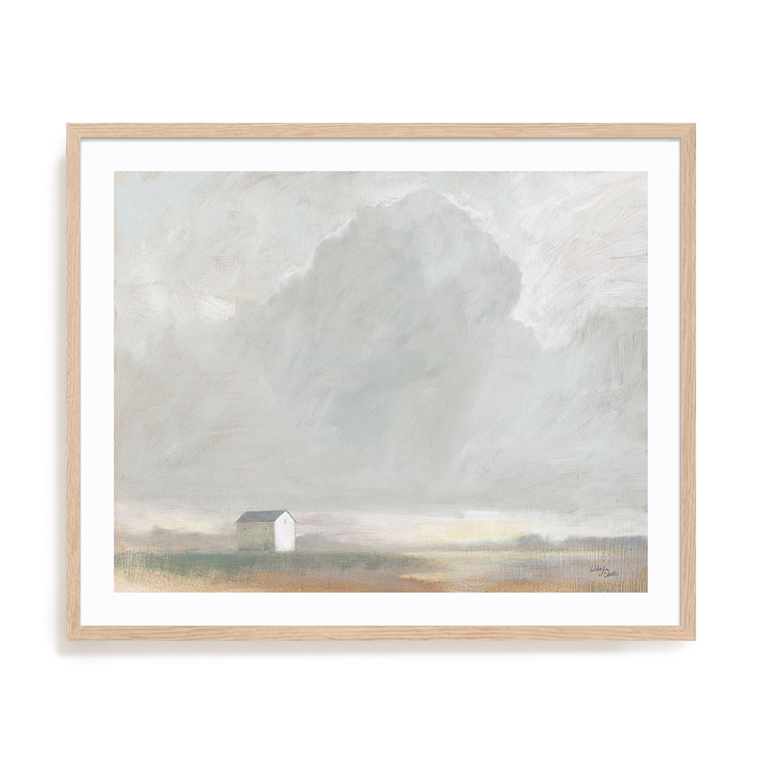 House in the Mist Art in Stretched Canvas, Framed Print Under Glass, and Gallery Wrapped Shadow Box Canvas