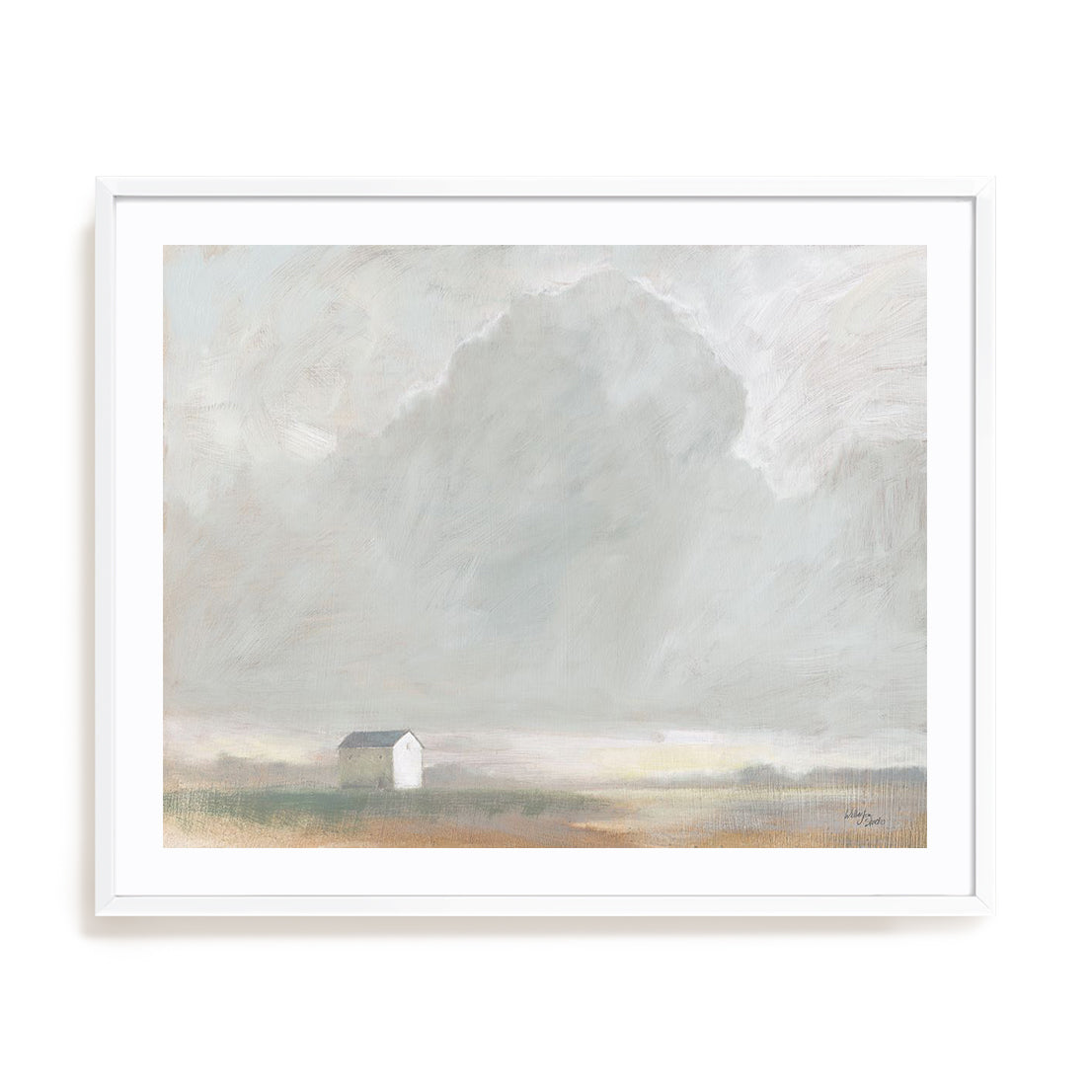 House in the Mist Art in Stretched Canvas, Framed Print Under Glass, and Gallery Wrapped Shadow Box Canvas