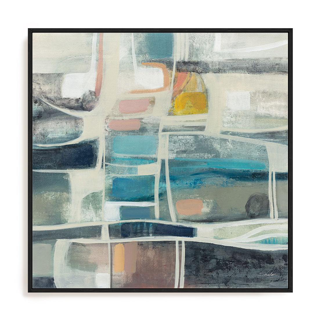 Mid Modern Vintage Framed Wall Art for Living Room, Bedroom, Hallways and Kitchen Spaces