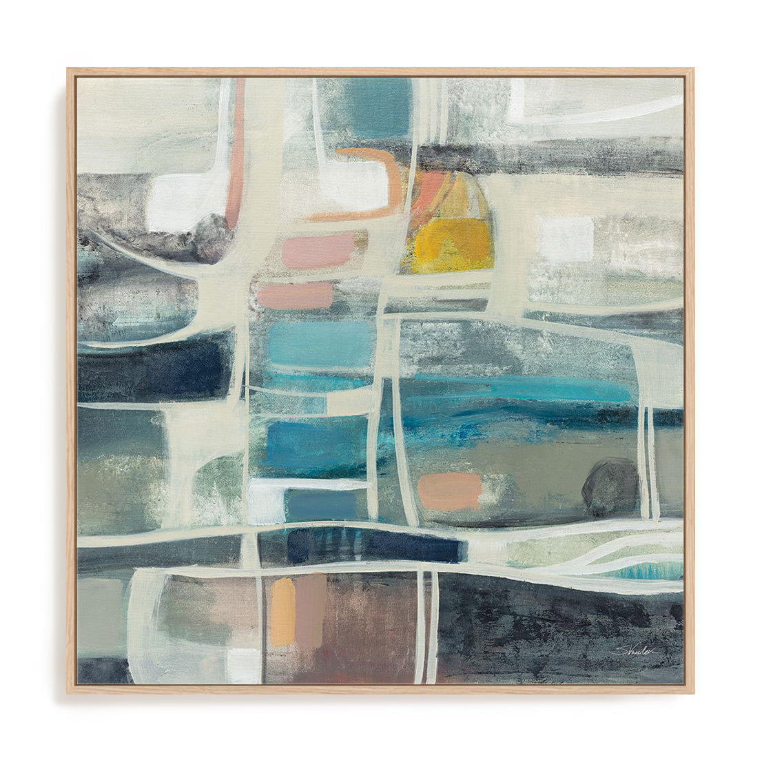 Mid Modern Vintage Framed Wall Art for Living Room, Bedroom, Hallways and Kitchen Spaces
