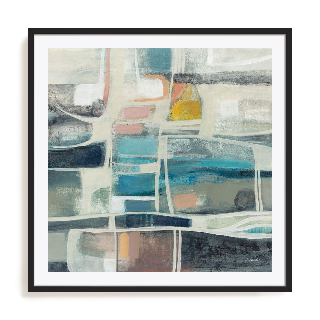 Mid Modern Vintage Framed Wall Art for Living Room, Bedroom, Hallways and Kitchen Spaces