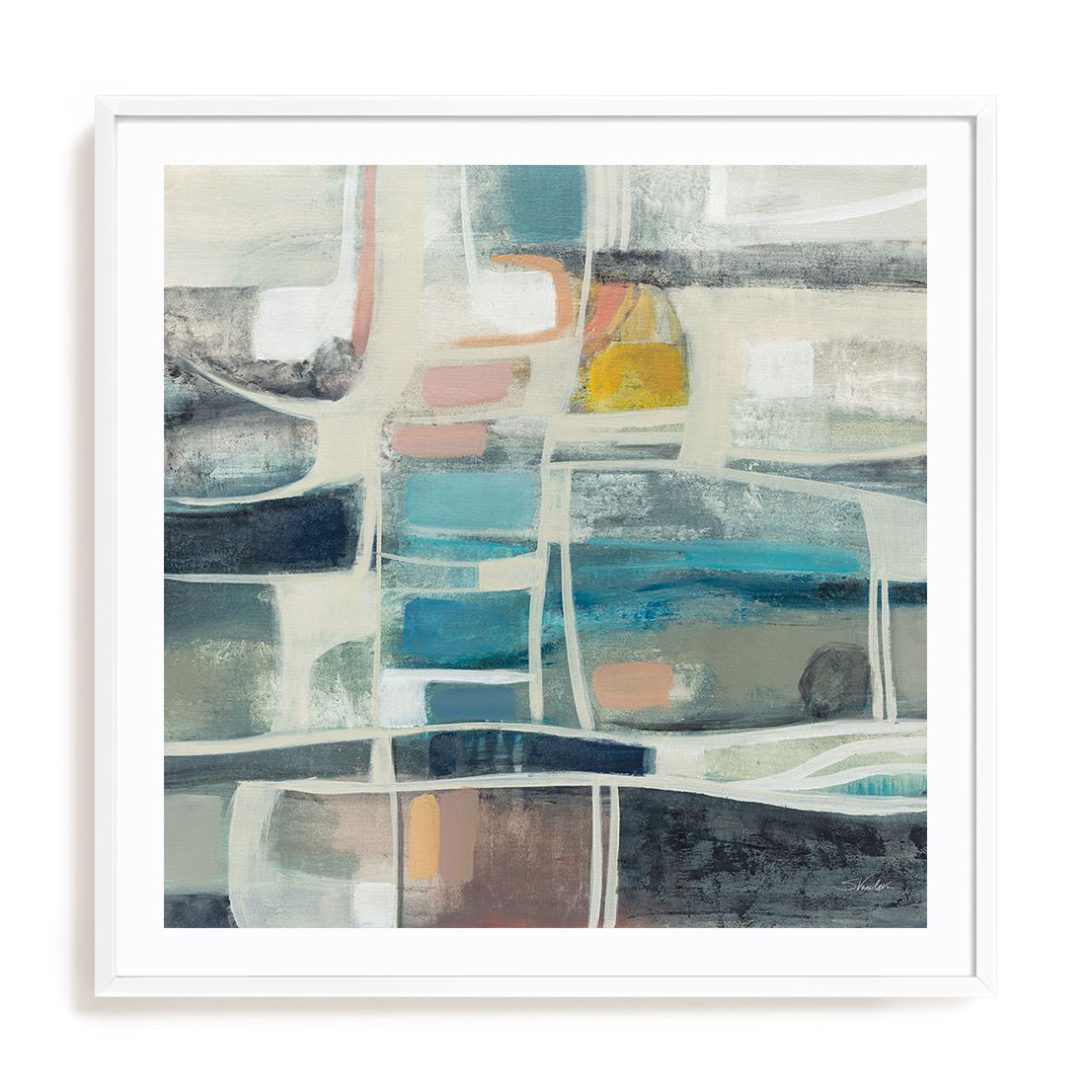Mid Modern Vintage Framed Wall Art for Living Room, Bedroom, Hallways and Kitchen Spaces
