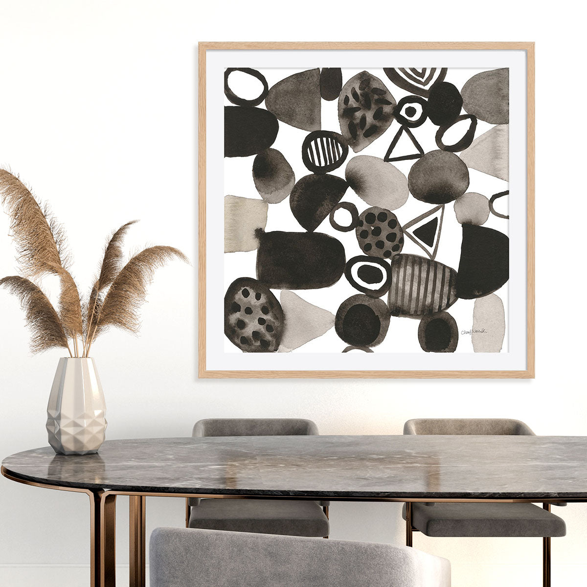 Quirky IV Framed Wall Art for Living Room, Bedroom, Hallways and Kitchen Spaces