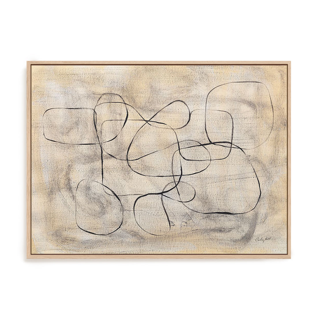 Loopy Art in Stretched Canvas, Framed Print Under Glass, and Gallery Wrapped Shadow Box Canvas