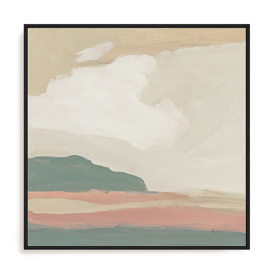 Pastel Landscape Framed Wall Art for Living Room, Bedroom, Hallways and Kitchen Spaces