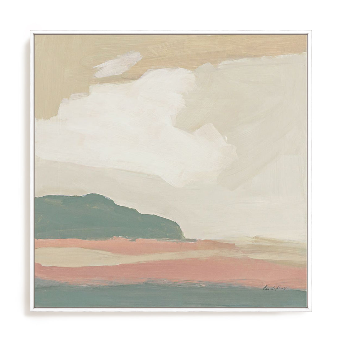 Pastel Landscape Framed Wall Art for Living Room, Bedroom, Hallways and Kitchen Spaces