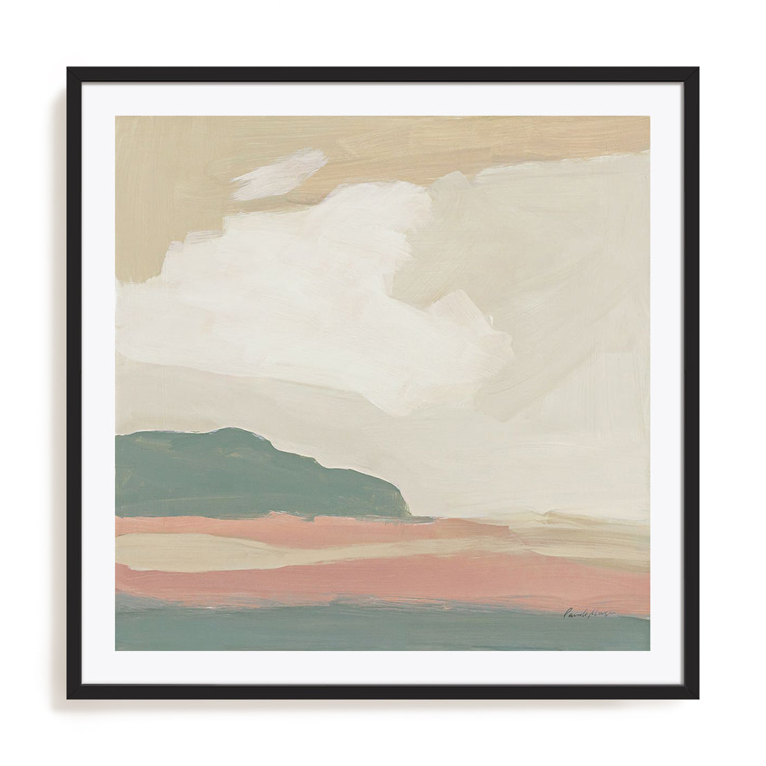Pastel Landscape Framed Wall Art for Living Room, Bedroom, Hallways and Kitchen Spaces