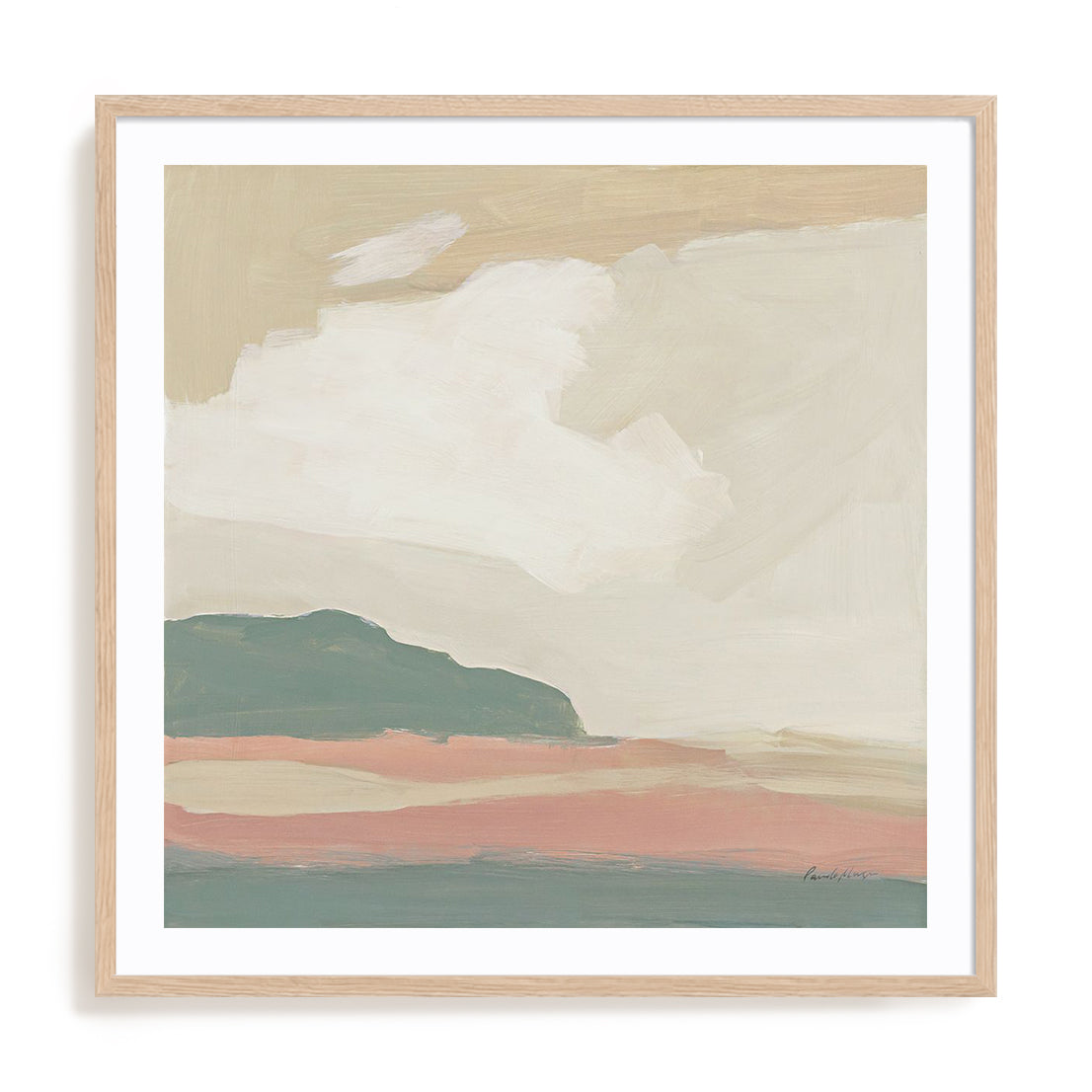 Pastel Landscape Framed Wall Art for Living Room, Bedroom, Hallways and Kitchen Spaces