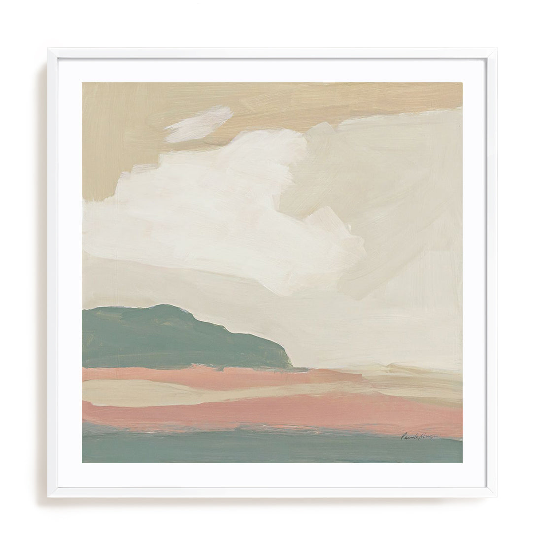 Pastel Landscape Framed Wall Art for Living Room, Bedroom, Hallways and Kitchen Spaces