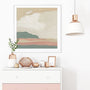 Pastel Landscape Framed Wall Art for Living Room, Bedroom, Hallways and Kitchen Spaces