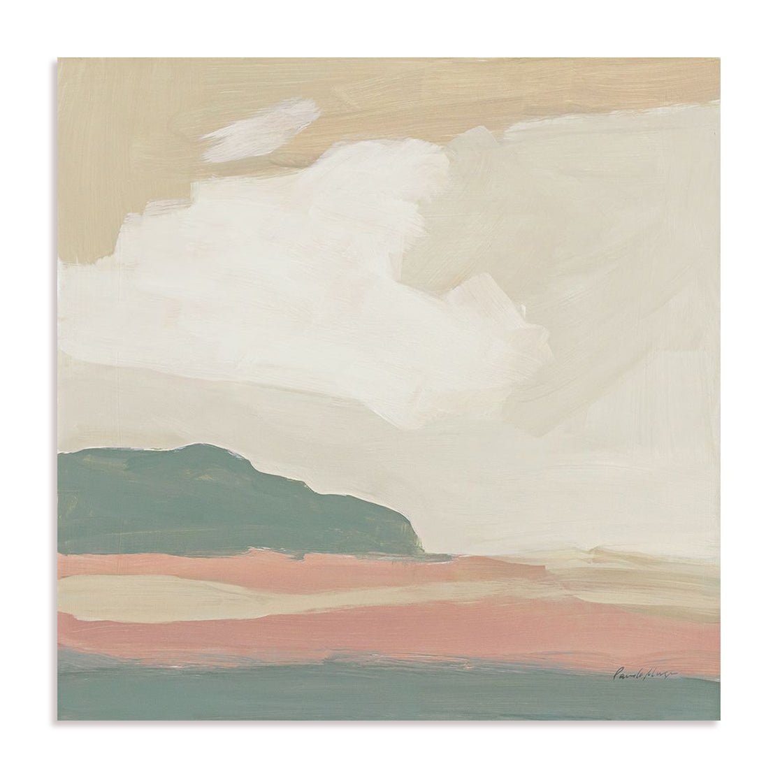 Pastel Landscape Framed Wall Art for Living Room, Bedroom, Hallways and Kitchen Spaces
