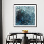 Rain in Gray and Blue Wall Art