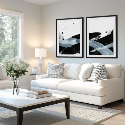 Gradient Movement I and II Wall Art