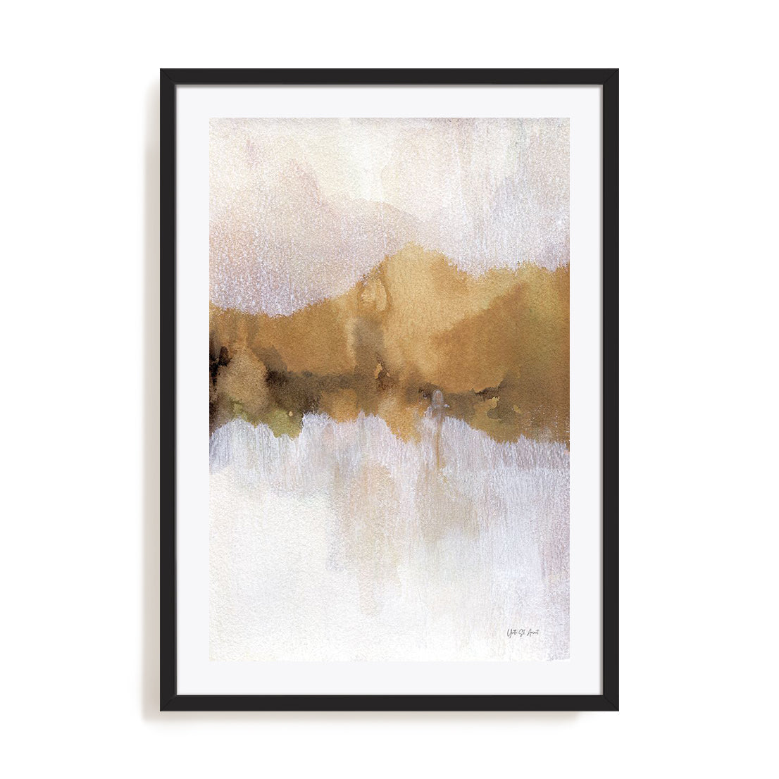 Golden Abstract Wall Art