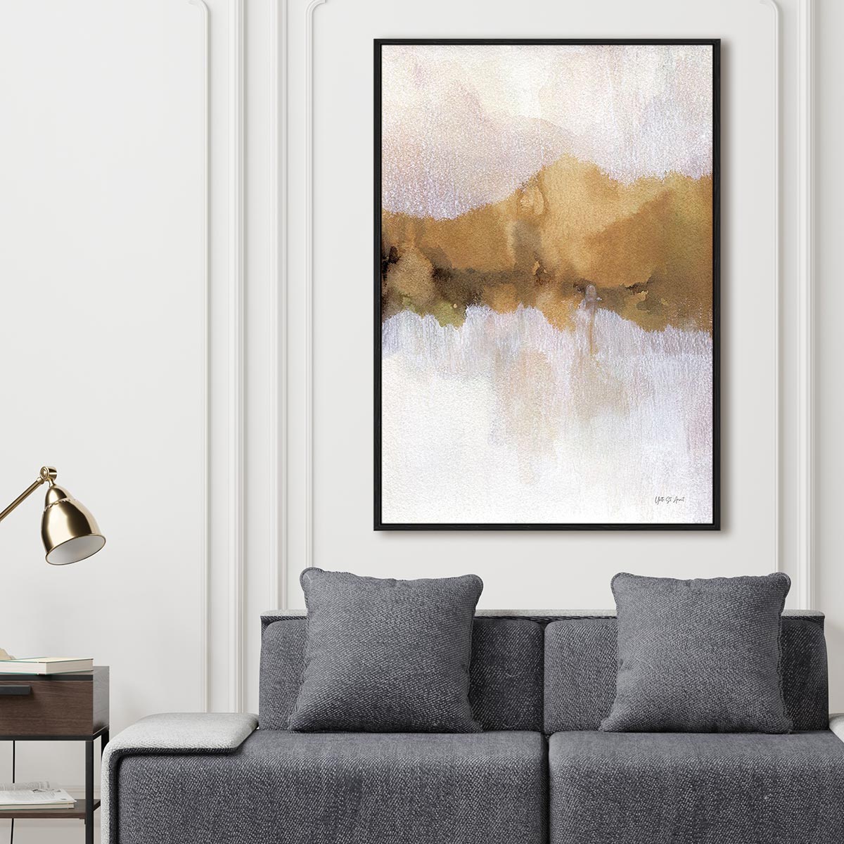 Golden Abstract Wall Art