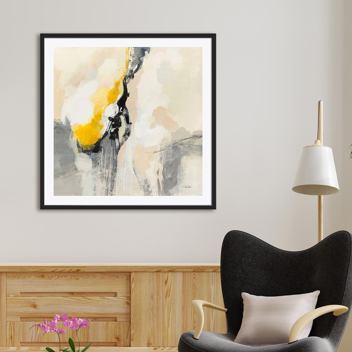 Light and Shadow Framed Wall Art for Living Room, Bedroom, Hallways and Kitchen Spaces