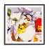 Poppy Patterns II Wall Art #oran_black-white-border