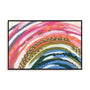 Rainbow Splash Art in Stretched Canvas, Framed Print Under Glass, and Gallery Wrapped Shadow Box Canvas