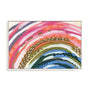 Rainbow Splash Art in Stretched Canvas, Framed Print Under Glass, and Gallery Wrapped Shadow Box Canvas