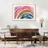 Rainbow Splash Art in Stretched Canvas, Framed Print Under Glass, and Gallery Wrapped Shadow Box Canvas