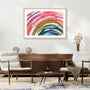 Rainbow Splash Art in Stretched Canvas, Framed Print Under Glass, and Gallery Wrapped Shadow Box Canvas