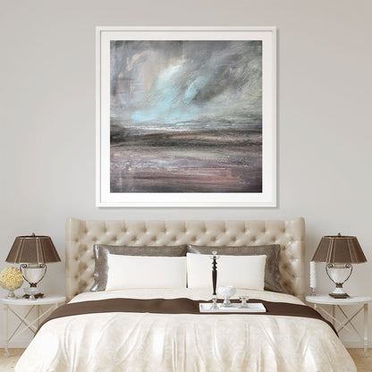 Stormy Skies Framed Wall Art for Living Room, Bedroom, Hallways and Kitchen Spaces