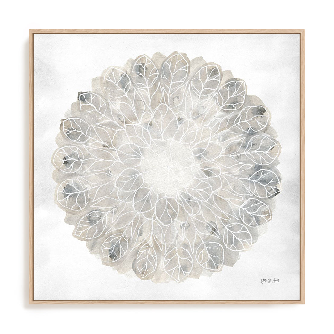 Natures Pinwheel II Framed Wall Art for Living Room, Bedroom, Hallways and Kitchen Spaces