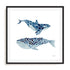 Two Whales Wall Art #oran_black-white-border