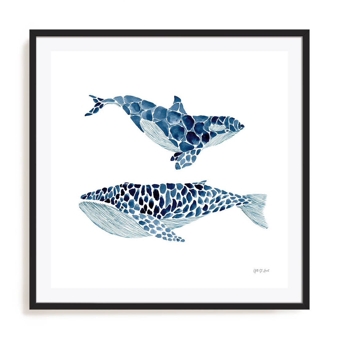 Two Whales Wall Art