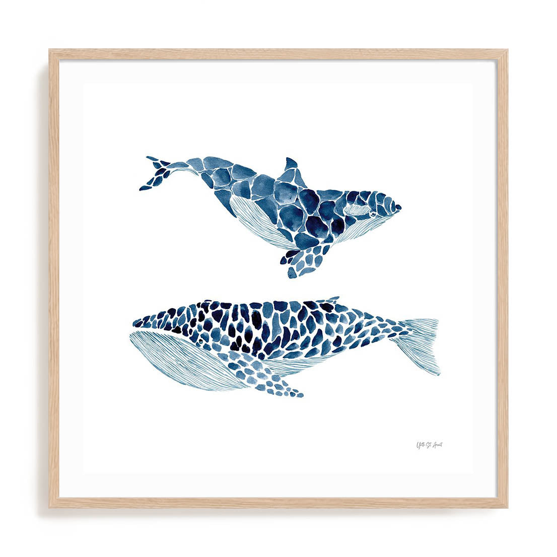 Two Whales Wall Art