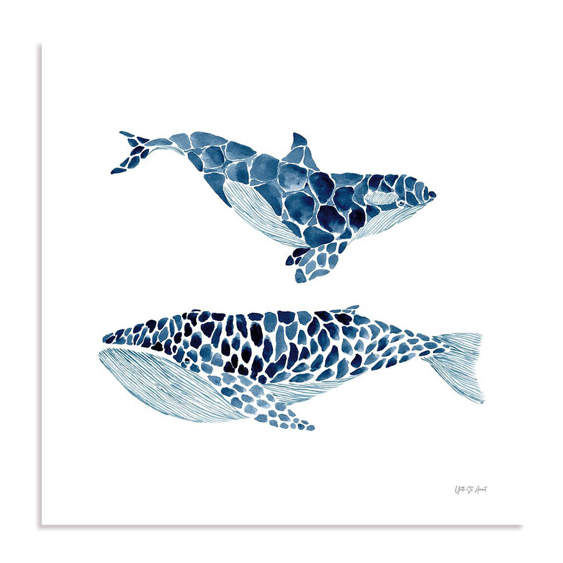 Two Whales Wall Art