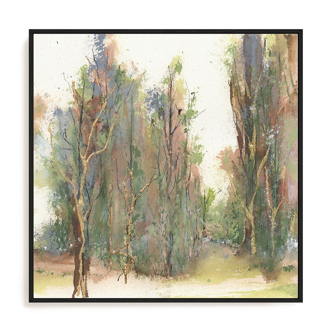 Gilded Path I Framed Wall Art for Living Room, Bedroom, Hallways and Kitchen Spaces
