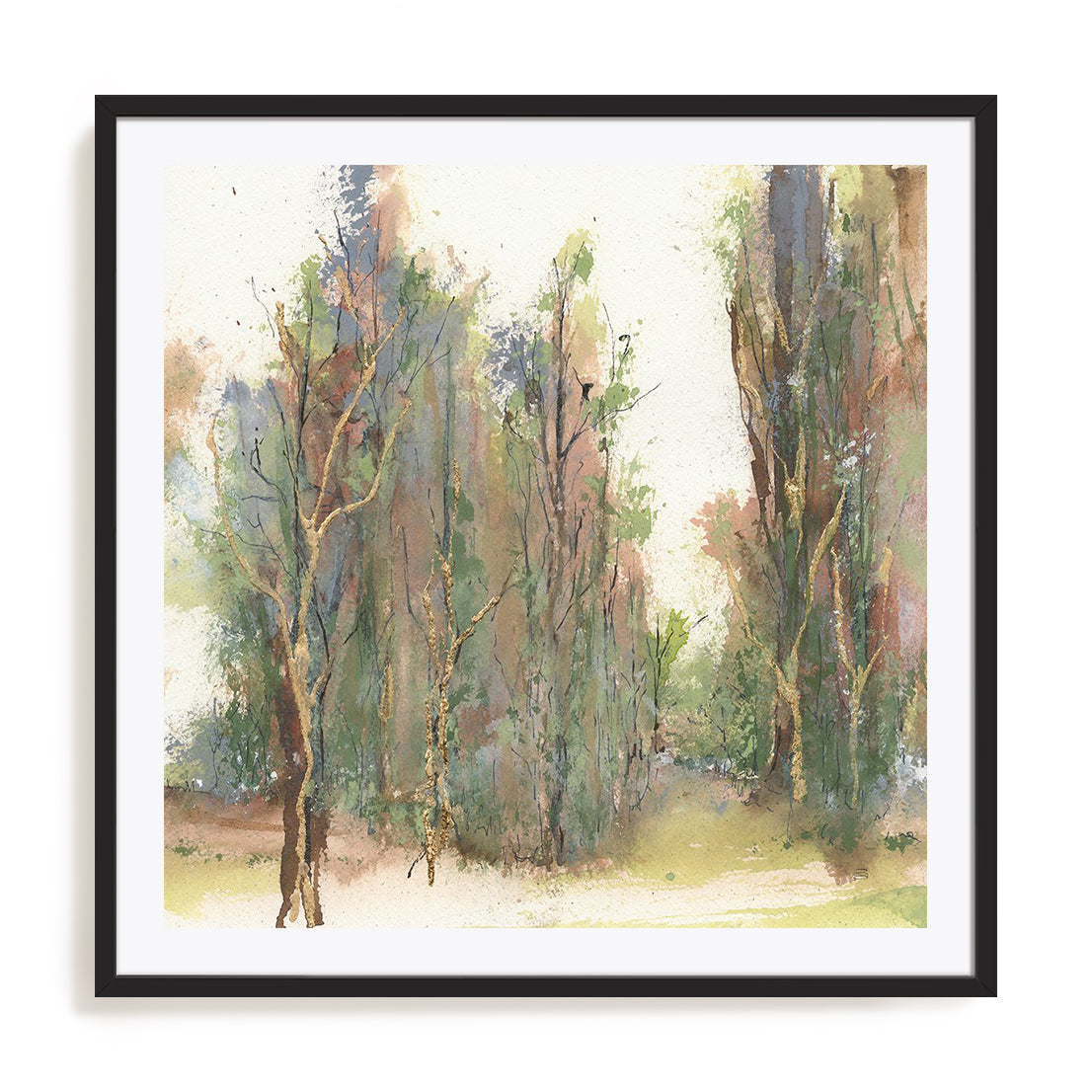 Gilded Path I Framed Wall Art for Living Room, Bedroom, Hallways and Kitchen Spaces