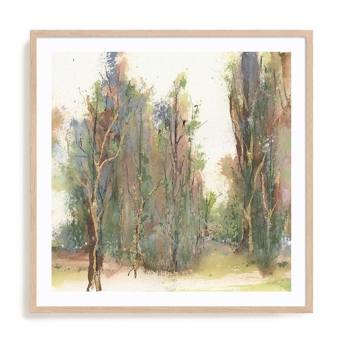 Gilded Path I Framed Wall Art for Living Room, Bedroom, Hallways and Kitchen Spaces