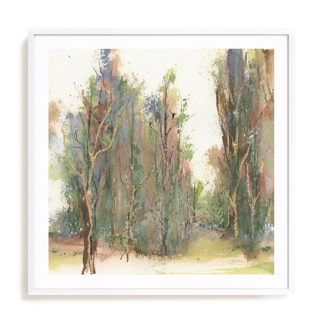 Gilded Path I Framed Wall Art for Living Room, Bedroom, Hallways and Kitchen Spaces