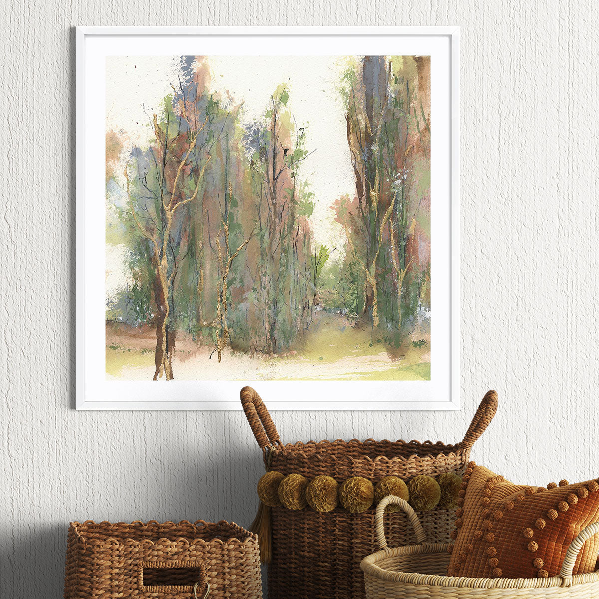 Gilded Path I Framed Wall Art for Living Room, Bedroom, Hallways and Kitchen Spaces