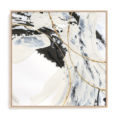 Gold and Cream I Framed Wall Art for Living Room, Bedroom, Hallways and Kitchen Spaces