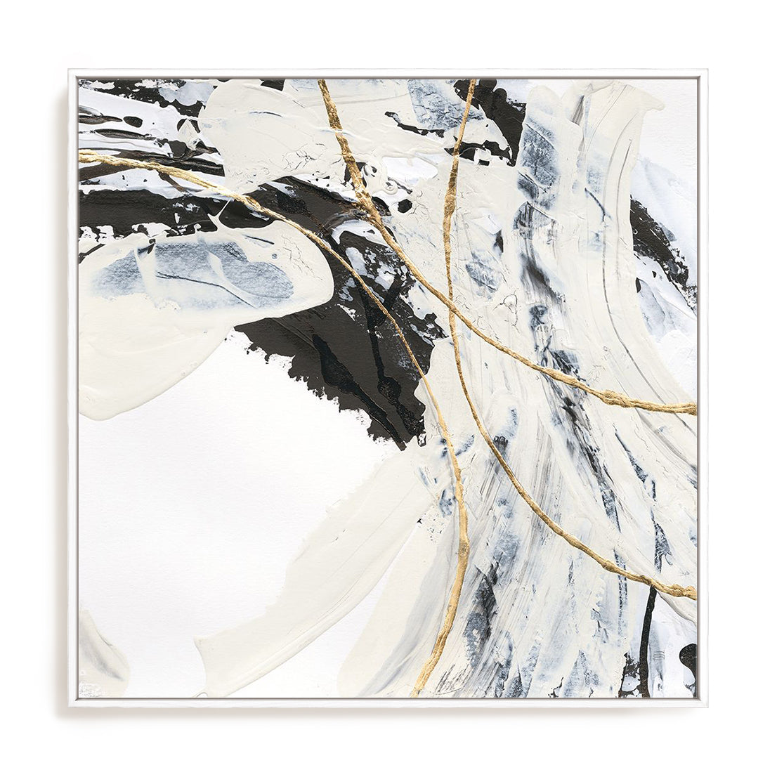 Gold and Cream I Framed Wall Art for Living Room, Bedroom, Hallways and Kitchen Spaces
