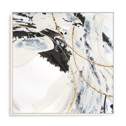Gold and Cream I Framed Wall Art for Living Room, Bedroom, Hallways and Kitchen Spaces