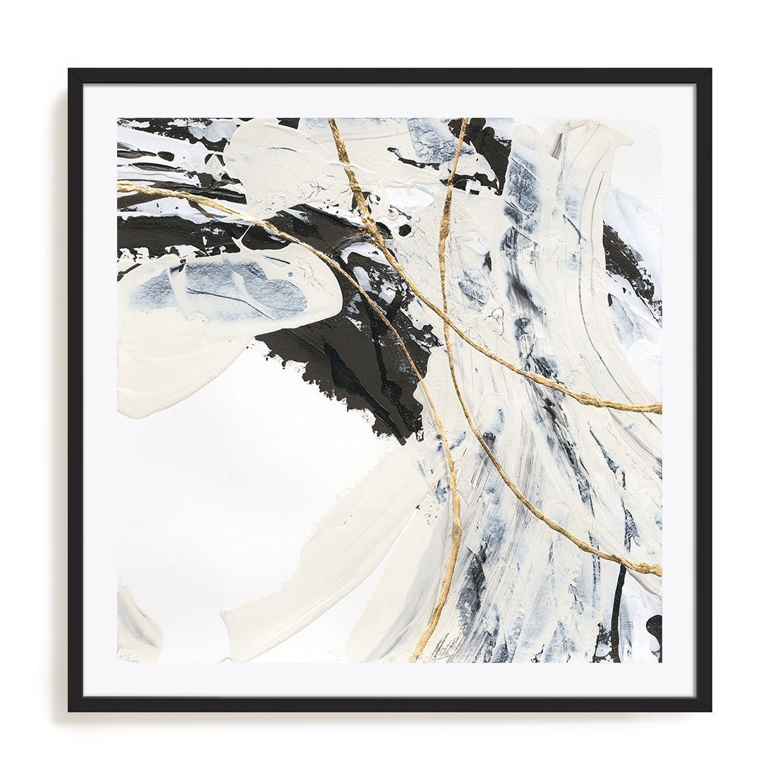 Gold and Cream I Framed Wall Art for Living Room, Bedroom, Hallways and Kitchen Spaces