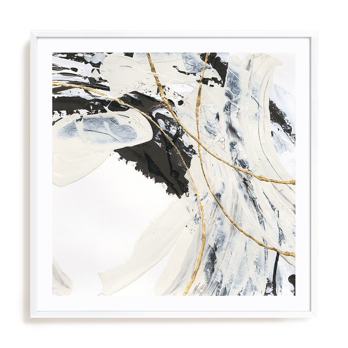 Gold and Cream I Framed Wall Art for Living Room, Bedroom, Hallways and Kitchen Spaces