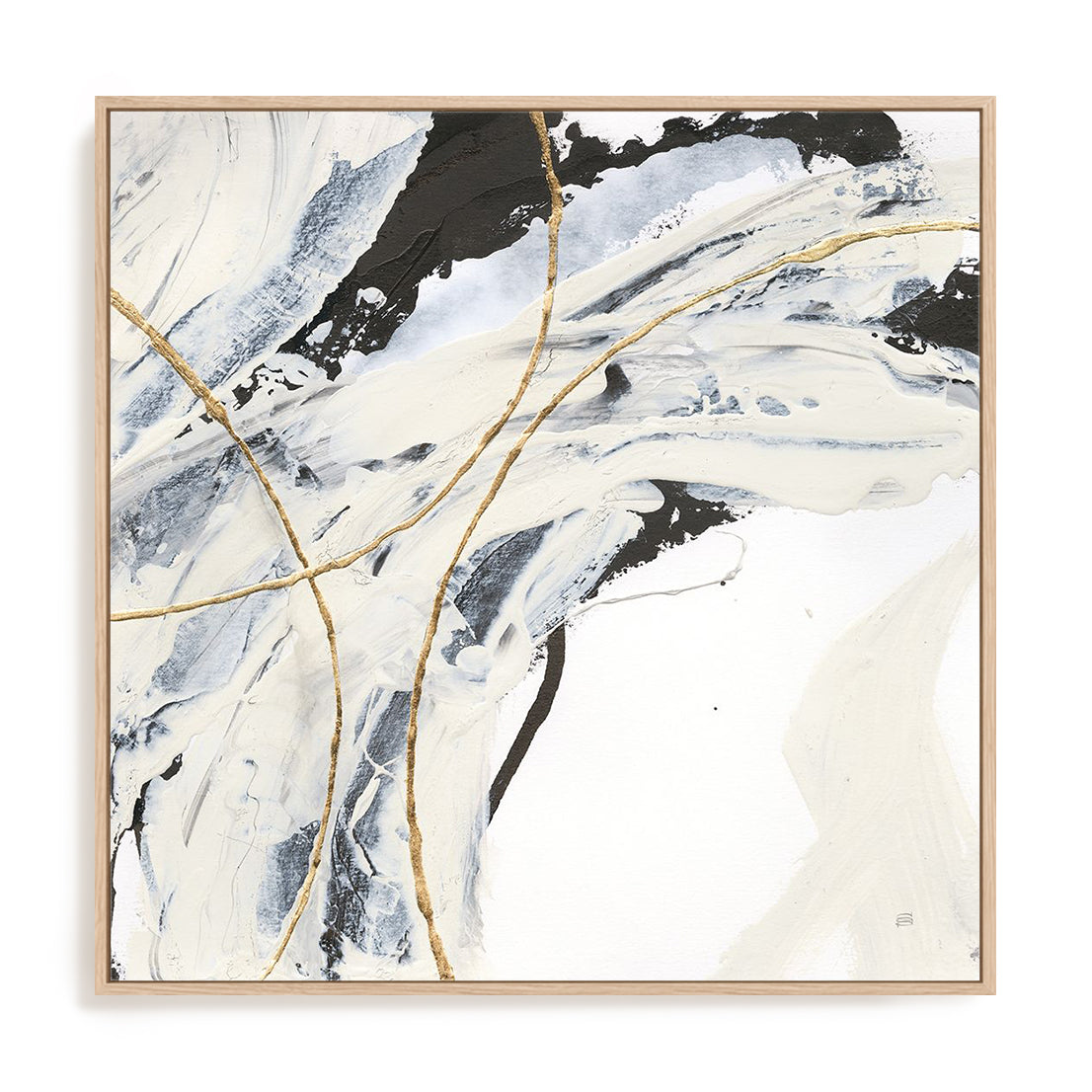 Gold and Cream II Framed Wall Art for Living Room, Bedroom, Hallways and Kitchen Spaces