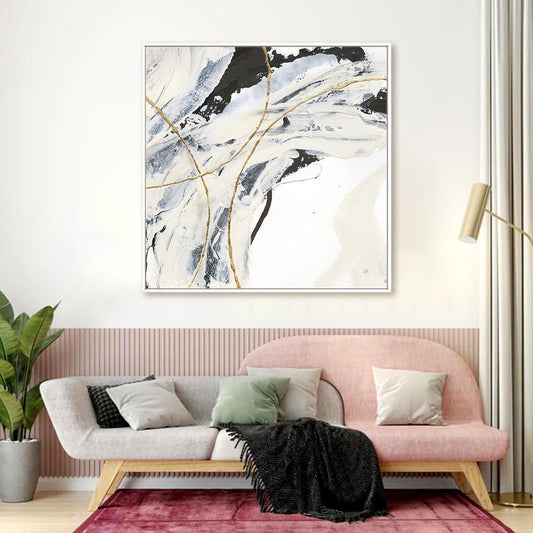 Gold and Cream II Framed Wall Art for Living Room, Bedroom, Hallways and Kitchen Spaces