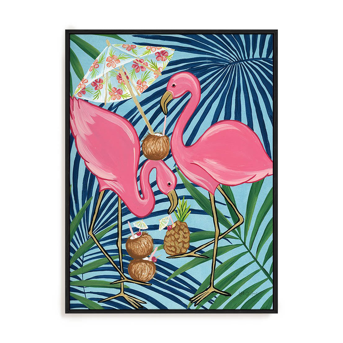 Flamingo Happy Hour I Wall Art