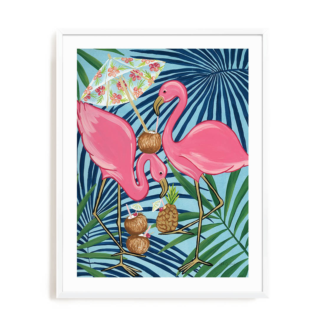 Flamingo Happy Hour I Wall Art